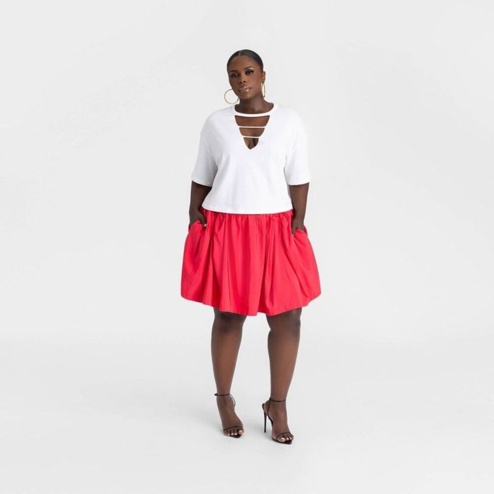KBB by Kahlana -  Women's 'The Bubble Skirt' - Hot Pi Pink - Picture 3 of 3